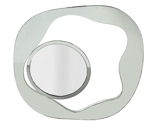 Espelho Irregular com Moldura de Metal Prateado, Prata | WestwingNow