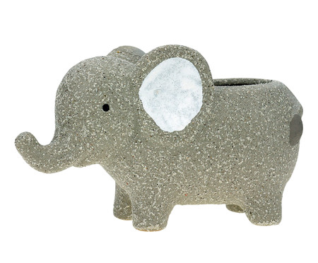 Cachepot Baby Elephant - Cinza