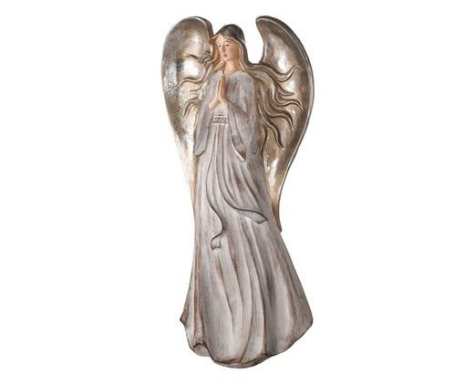 Figura Decorativa em Resina de Anjo Golden Hour Branco, branco | WestwingNow