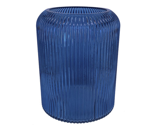Vaso de Vidro Canelado Arveleg Azul, Azul | WestwingNow