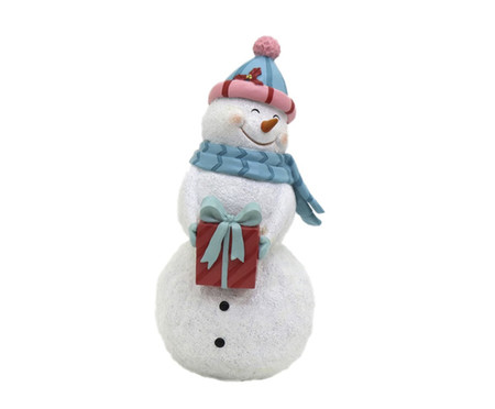 Boneco de Neve em Resina Branco I