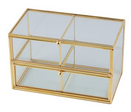 Caixa de Vidro e Metal Aratama Dourado | WestwingNow