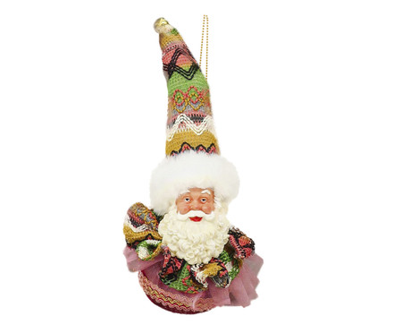 Boneco Decorativo Papai Noel Rosa