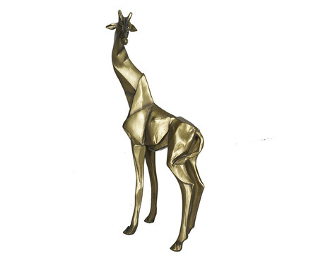 Girafa em Resina II Dourada