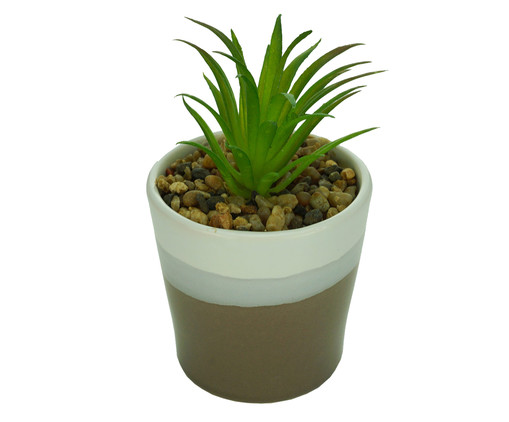 Vaso com Planta Permanente Dual Colors, Branco e Cinza | WestwingNow