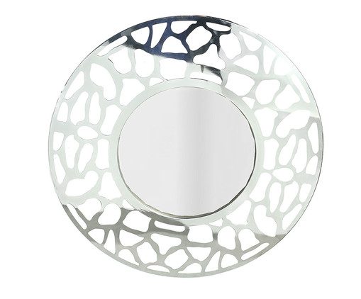Espelho com Moldura de Metal Prateado II, Prata | WestwingNow