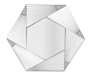 Espelho Geometrico com Moldura de Metal Prateado | WestwingNow