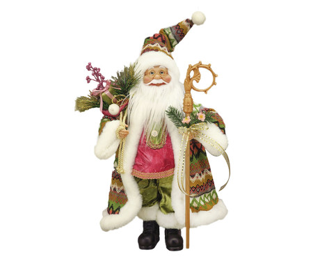 Papai Noel Decorativo de Pvc e Tecido Verde