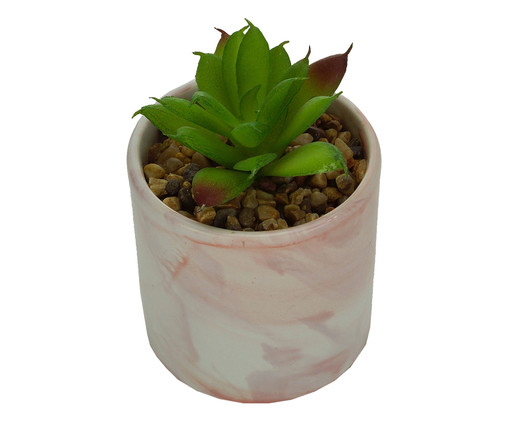 Vaso com Planta Permanente Marble - Rosa, Rosa | WestwingNow