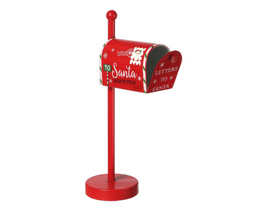 Caixa Decorativa de Natal em Metal Vermelho, Vermelho | WestwingNow