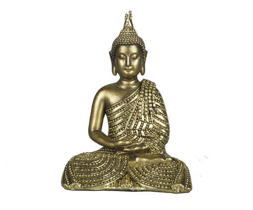 Adorno em Resina de Buddha Sentado II Dourada, Dourado | WestwingNow
