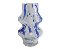 Vaso de Vidro Azul e Branco | WestwingNow