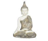 Adorno em Resina de Buddha Sentado I Branca | WestwingNow