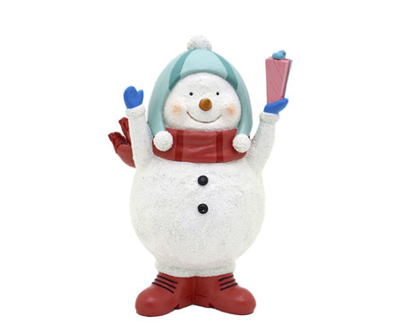 Boneco de Neve em Resina Branco II