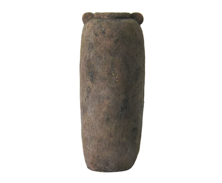 Vaso de Cerâmica com Superfície Irregular Marrom I