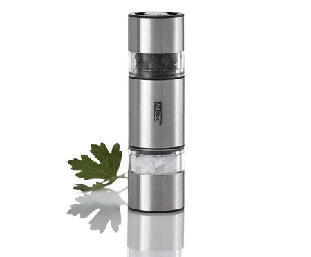Mini Moedor de Pimenta e Sal em Inox Duomill Pure | Westwing