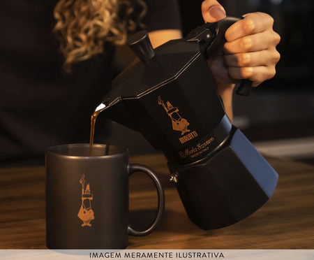 Jogo de Cafeteira e Copo Espresso Moka Preto | WestwingNow