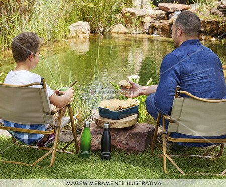 Garrafa Térmica em Inox Bamboo Green - 500ml | Westwing