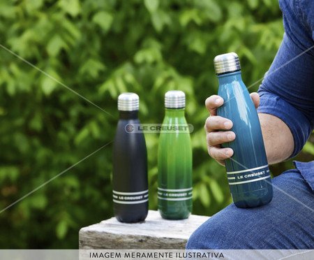 Garrafa Térmica em Inox Bamboo Green - 500ml | Westwing