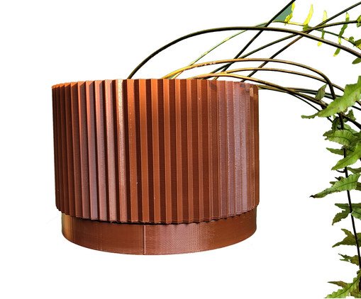 Vaso com Prato Linhas  Marrom, multicolor | WestwingNow