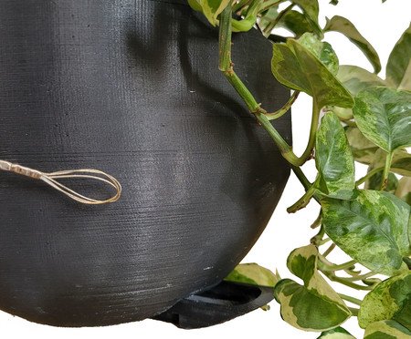 Vaso Suspenso com Dispenser de Água Preto | Westwing