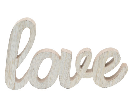 Adorno Lettering Love - Branco