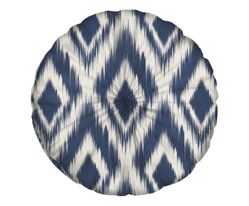 Almofada Redonda Estampa Marine Azul, Azul | WestwingNow
