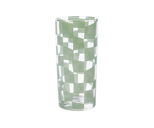 Copo Long Drink Quadriculado Verde, multicolor | WestwingNow