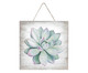Placa de Madeira Estampada Lotus Flower, Branco | WestwingNow