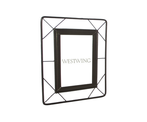 Porta-Retrato Geométrico Pequeno Preto, black | WestwingNow