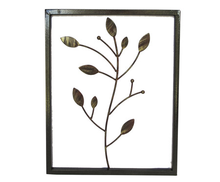 Quadro de Folhas de Parede Preto